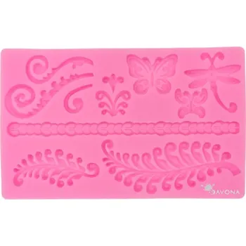 pentart Silikonová forma - motýli a ornamenty (1ks)