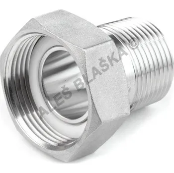 Instalatérský materiál Půlšroubení nerezové závitové NEREZ - INOX holendr - 3/8"x1/2" 316H