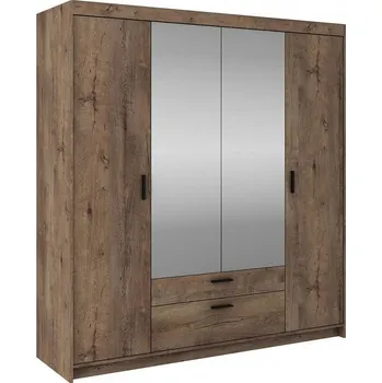 Šatní skříň Falco Skříň Enja 4D2S se zrcadlem dub lefkas