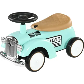 Odrážedlo AIYAPLAY dětské autíčko, dětské autíčko na ježdění, vintage provedení, skrytý úložný prostor, klakson, 12–36 měsíců, zelené