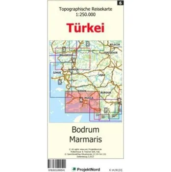 Bodrum - Marmaris - Topographische Reisekarte 1:250.000 Türkei (Blatt 6) - Mollenhauer, Jens Uwe