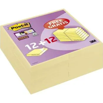 Samolepící bloček Samolepicí bloček Post-it Super Sticky - 76 x 76 mm, 24 x 90 lístků