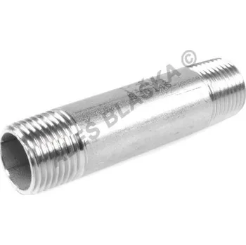 Vodovodní potrubí Trubka závitová nerezová, NEREZ spojka, extra délka - vnější závity - dvojnipl INOX - 1/4"x200 TYP310C