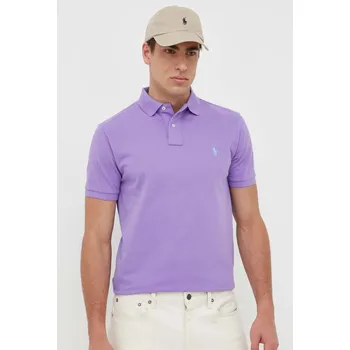 Dámská košile Bavlněné polo tričko Ralph Lauren, S, fialová, 48X