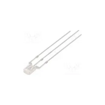 Polovodič LED obdélníkový 2x3,2x4,15mm dvoubarevná žlutá/modrá 100°