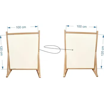 Doplněk pro dětské hřiště Bílá Magnetická tabule - na kolečkách