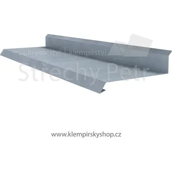 Střešní lemovaní Střechy Petr Oplechování říms 330 mm PE25 Barva: antracit šedá RAL 7016