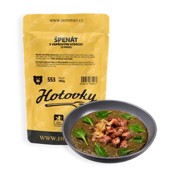 Hotové jídlo Hotovky Špenát s vepřovými výpečky (2 porce)