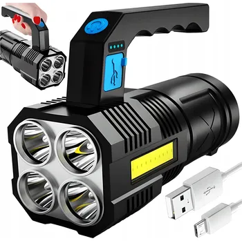 Svítilna Taktická svítilna reflektor multifunkční vojenská halogenová LED svítilna