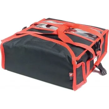 Taška na bowlingovou kouli FURMIS Taška na pizzu na 2 krabice 350x350 mm, material Cordura, černá s červeným lemováním | FURMIS, T2S