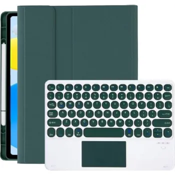 Pouzdro na mobilní telefon Pouzdro s klávesnicí s kulatými klávesami, touchpadem a prostorem na Apple Pencil pro iPad Air 4 (2020) / Air 5 (2022) / Pro 11" (2018) - petrolejové