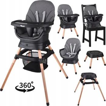 Jídelní židlička Multifunkční otočná židlička na krmení 6v1 pro děti ZA5659