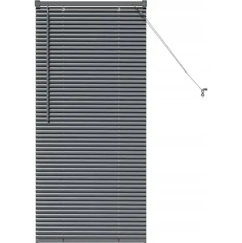 Žaluzie Okenní žaluzie se zatemňovací roletou, manuální ovládání, tmavě šedá, hliníková