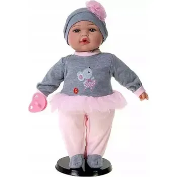 Panenka PANENKA MIMINKO, 40 cm, zvukové efekty, dupačky s volánkem, růžová