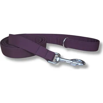 Vodítko pro psa Softshellové vodítko pro velká a obří plemena - FIALOVÁ, 25 mm, 1 m, Karabina 90 mm - pro velká plemena - pochromováno