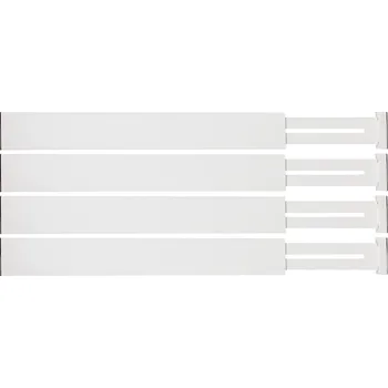 Úložný box Ruhhy 25632 Organizér do zásuvky nastavitelný 42 - 56 cm, 4 ks, bílý