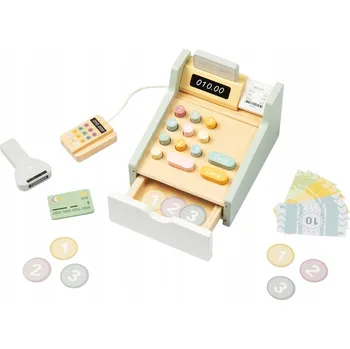 Dřevěná hračka Tooky Toy TP543 Dřevěná pokladna pro obchod