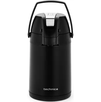 Varná konvice TECHNICA Stolní termoska 3 l s pumpičkou a držadlem, černá | TECHNICA, Black Series