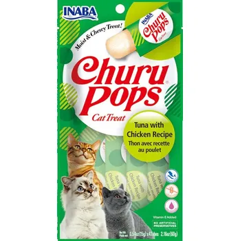 Pamlsek pro kočku Inaba Churu Pops Cat Kuřecí a tuňák 4x15g