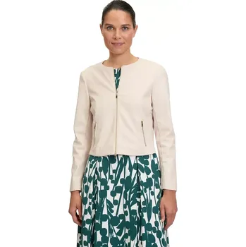 VERA MONT dámská bunda krátká béžová světlá na zip