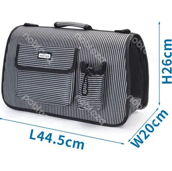 Taška pro psa a kočku Přenosná taška pro zvířata Nobleza S černá