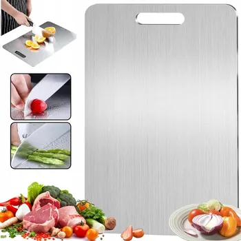 Kuchyňské prkénko PRKÉNKO NA KRÁJENÍ Z NEREZOVÉ OCELI OBOUSTRANNÉ 39X28 CM ZDRAVÉ