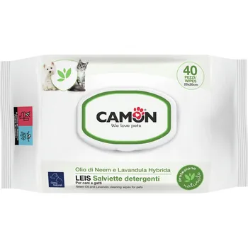 Kosmetika pro psa Vlhčené utierky na zvieratá Camon s antiparazitným účinkom 40ks