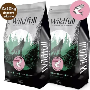 Krmivo pro psa Wildfull Dog Adult All Size GF - Salmon & Pumpkin 2x12kg