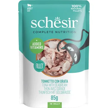 Krmivo pro kočku Schesir Cat C&B Wet Adult - Tuniak s pražmou v želé kapsička 85g