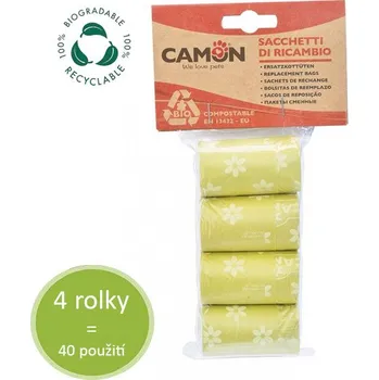 sáček na exkrement Camon Bio rozložiteľné sáčky na exkrementy - zelené (4x10ks)