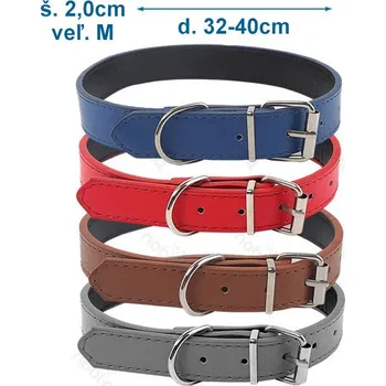 Obojek pro psa Obojek Nobleza s přezkou pro psa M (š. 2,0 cm x d. 32-40 cm) Barva: Modrá