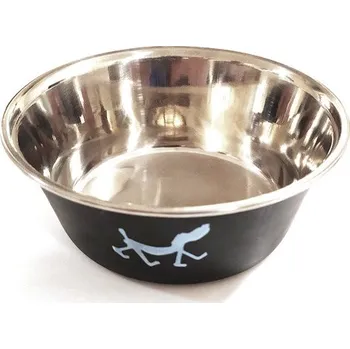 Miska pro psa Nerezová miska Nobleza L - Cartoon design Barva: Černá