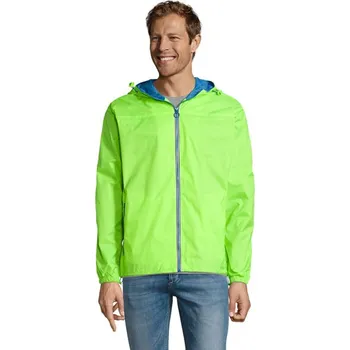 SKATE LINED WINDBREAKER - Neon Lime / Royal Blue3XL