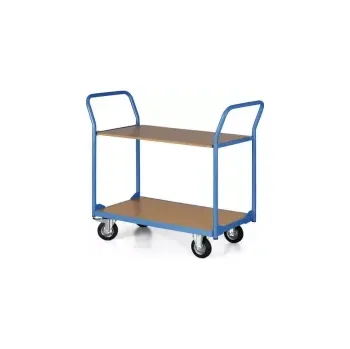 Plošinový vozík Policový vozík dílenský - 2 police 700 x 450 mm