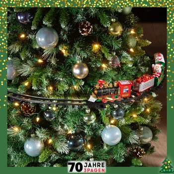 Vláček a vláčkodráha 3Pagen Vánoční vlak Casa Bonita 43 x 8 x 36,5 cm.