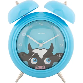 Budík Karlsson, Budík Peekaboo Cow, světle modrý - Formadore