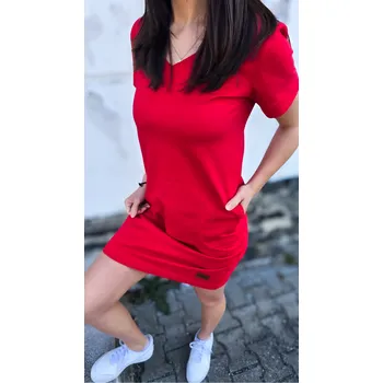 Dámské šaty Kulišárny Úpletové šaty s kapsami RED VELIKOST: 36