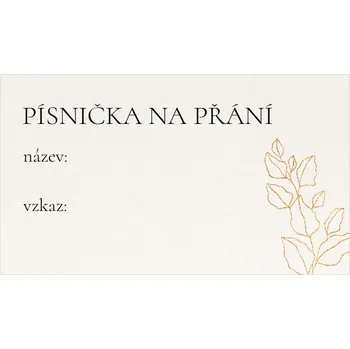 Svatební dekorace Kartička pro DJ 357