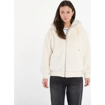Dámská casual bunda Bunda Guess Jeans Lucrezia Faux Fur Logo Jacket Cream White XS