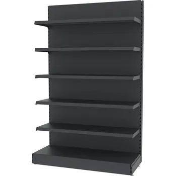 Dílenský regál Prodejní regál MAGO, výška 210 cm, šířka 136 cm, grafitový - modul základní - OUTLET