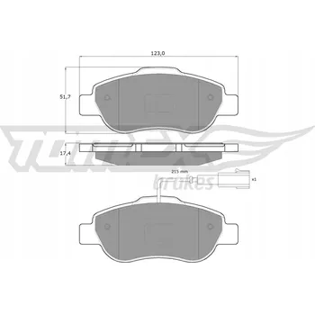 Brzdová destička Tomex TX 14-42 Sada brzdových destiček, kotoučové brzdy