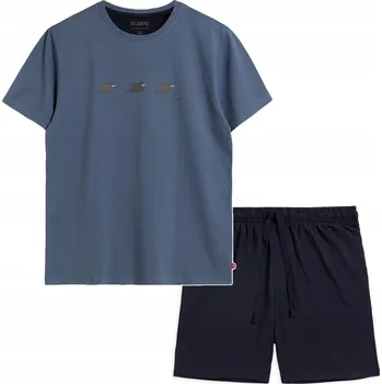 Pánské pyžamo ATLANTIC NMP-371 pánské bavlněné pyžamo s krátkým rukávem LETNÍ - M