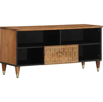 Televizní stolek TV stolek, 100x33x46 cm, masivní mangové dřevo