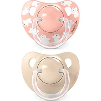 Dětské zboží Suavinex Dudlík anatomický silikon Wild & Free 6-18 m 2 ks Růžový