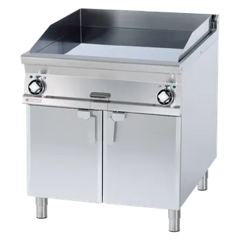 Kuchyňský gril Grilovací deska 76x68 elektrická hladká s podestavbou 400 V | RM - FTL-98ET