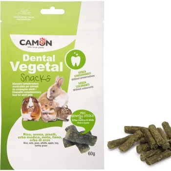 Camon Dental Vegetal Snacks pro hlodavce - bylinky a jablko 60 g