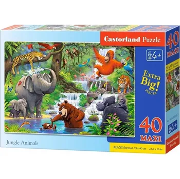 Puzzle Castorland 40dílné Puzzle Zvířata z džungle 40 Maxi Puzzle