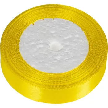 Stuha Bellatex Stuha saténová 20 mm / 22,5 m Žlutá