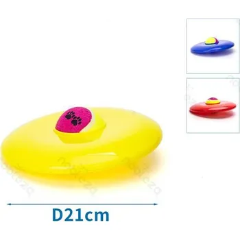 Hračka pro psa Frisbee létající talíř Nobleza s tenisovým míčkem 21 cm Barva: Červená