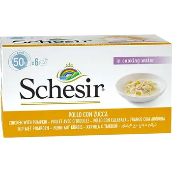 Krmivo pro kočku Schesir Cat Multipack - Kuracie s tekvicou 6x50g